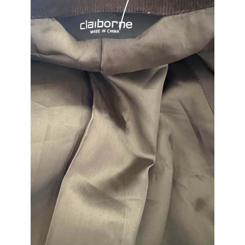 New Claiborne Chocolate Brown Corduroy Blazer Mens 50R Jacket‎ Sport Coat - Picture 7 of 9